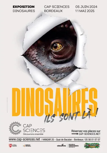 Exposition "Dinosaures" à Cap Sciences Du 5/6/2024 au 10/5/2025