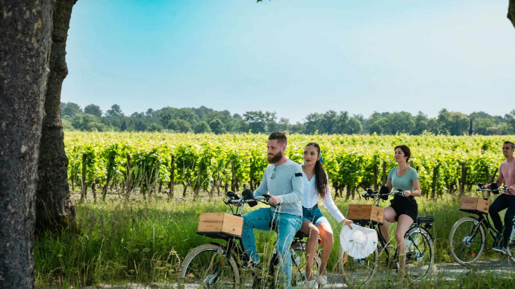 vignoble de Bordeaux à vélo