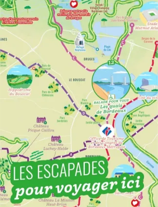 Carte « Les escapades pour voyager ici »